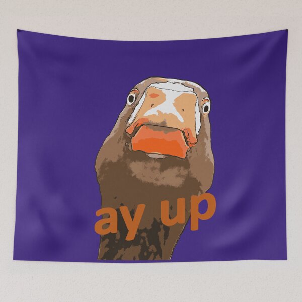 Item preview, Ay Up Greeting Nerdy Duck Face Black Outline Art designed and sold by taiche.