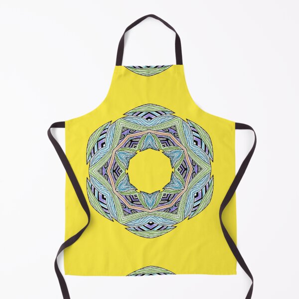 Aperçu de l'œuvre Kaleidoscope Star Flower - Oriental Floral Yellow Blue Mandala créée et vendue par gphotobox.
