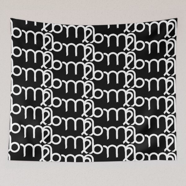 Item preview, Virgo and Capricorn Double Zodiac Horoscope Signs in White designed and sold by Zodiafy-Designs.