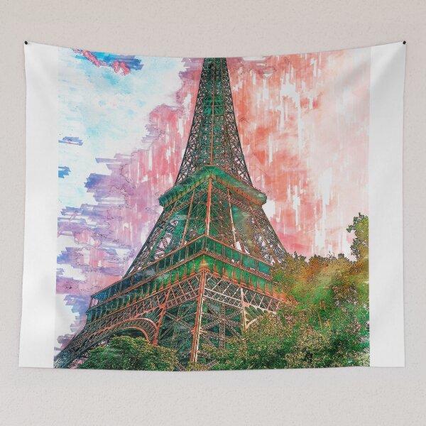 Item preview, Eiffel Tower Red Sky Paris. For Eiffel Tower & Paris Lovers. designed and sold by ColortrixArt.