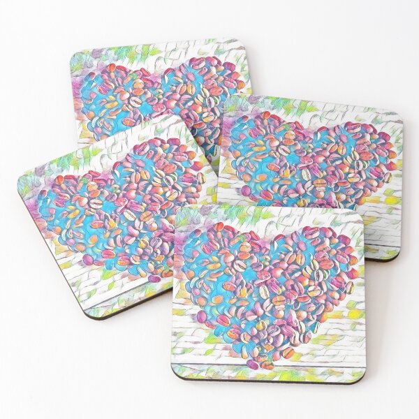 Item preview, GALATHI Valentine Love Beans Pink - Valentine designed and sold by Galathi Designs.
