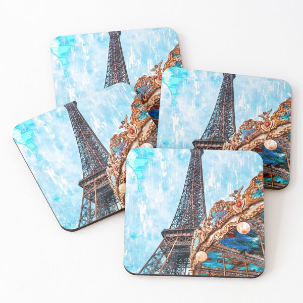 Item preview, Eiffel Tower Vintage Carousel. For Eiffel Tower & Paris Lovers. designed and sold by ColortrixArt.