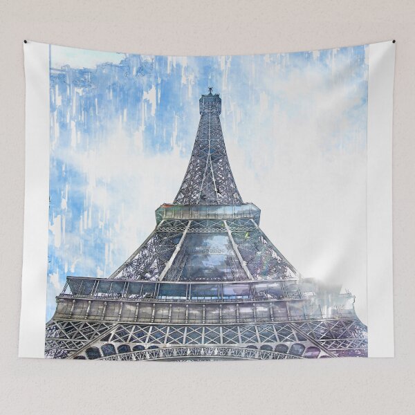 Item preview, Eiffel Tower Low Angle Sketch. For Eiffel Tower & Paris Lovers. designed and sold by ColortrixArt.