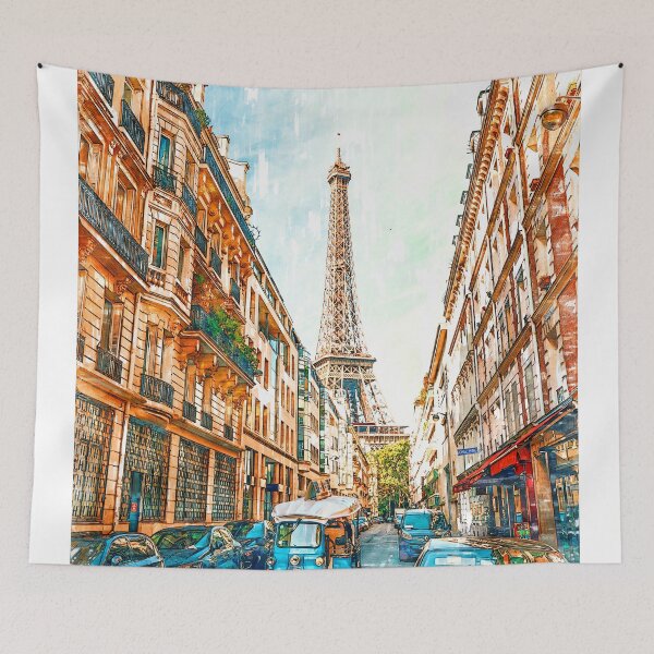 Item preview, Paris City Street Vintage Eiffel Tower. For Eiffel Tower & Paris Lovers. designed and sold by ColortrixArt.