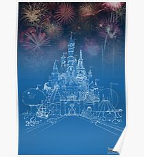 Theme Park Castle Poster