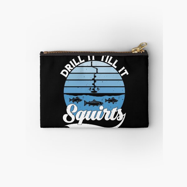 Item preview, Drill It Till It Squirts Funny Winter Ice Fishing Vintage designed and sold by HeroTee.