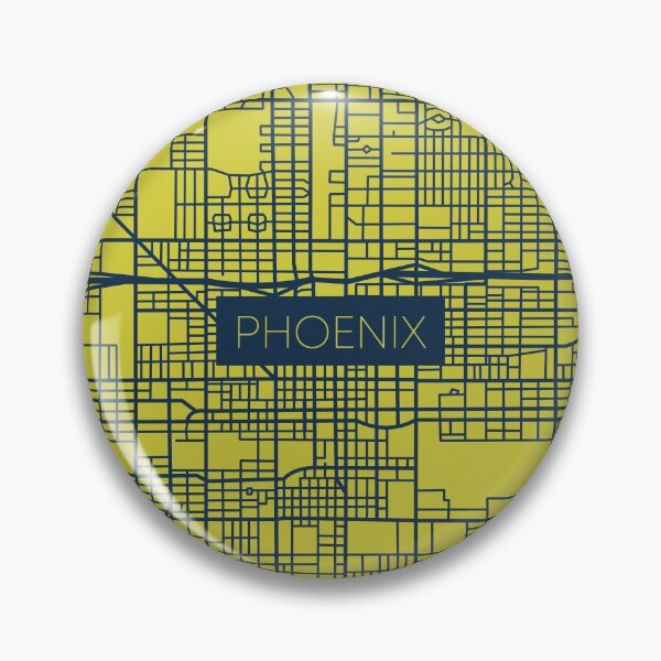 Artikelvorschau, Phoenix Street Map Blue and Yellow entworfen und verkauft von HelloGentry.