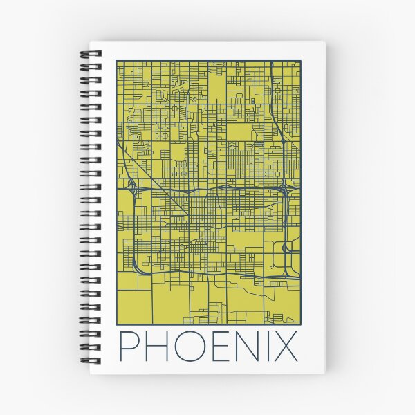 Item preview, Phoenix Street Map Blue and Yellow designed and sold by HelloGentry.