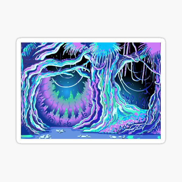 Magic Tale Blacklight Forest Background Sticker
