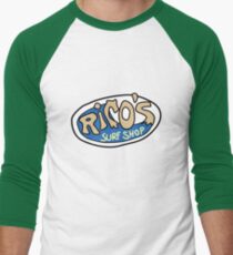 Rico's Surf Shop Logo Men's Baseball ¾ T-Shirt