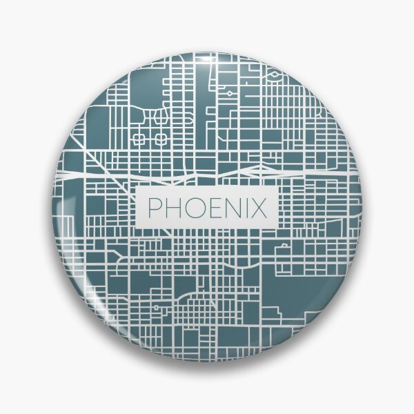Artikelvorschau, Phoenix Street Map White and Blue entworfen und verkauft von HelloGentry.