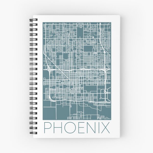Item preview, Phoenix Street Map White and Blue designed and sold by HelloGentry.