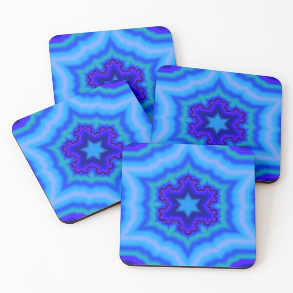 Artikelvorschau, Kaleidoscope Star Multicolor - Blue Ice Color Mandala entworfen und verkauft von gphotobox.