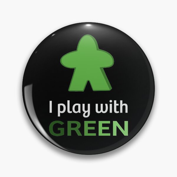 Artikelvorschau, Ich spiele mit Green Boardgame Meeples entworfen und verkauft von Creacats.