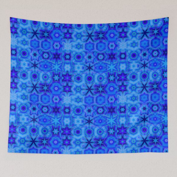 Artikelvorschau, Kaleidoscope Cool Stars - Blue Ice Color Mandalas entworfen und verkauft von gphotobox.
