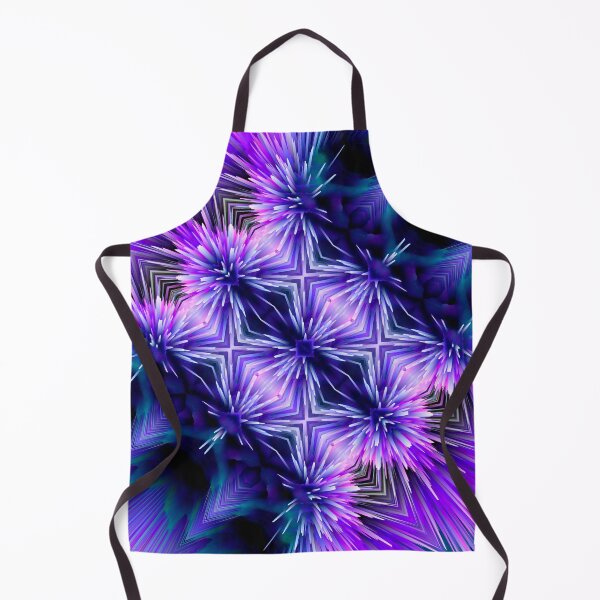 Item preview, geometrical modern artistic flowers in blue purple designed and sold by haroulita.