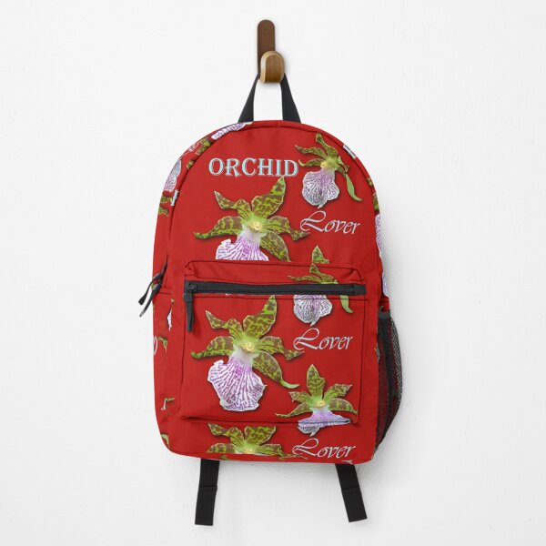 Item preview, Lover Green Purple Tiger Orchids Red Background designed and sold by SpiritGifts.