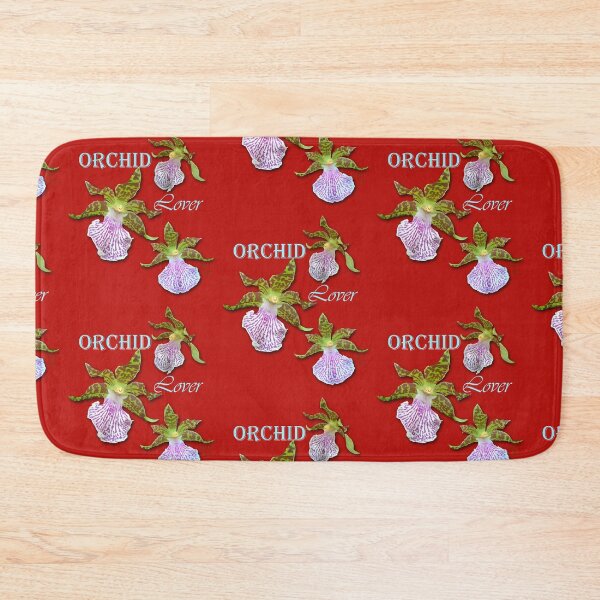 Item preview, Lover Green Purple Tiger Orchids Red Background designed and sold by SpiritGifts.