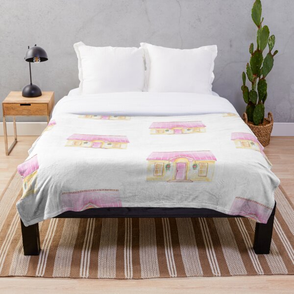 Item preview, Pink and yellow watercolour house designed and sold by Ugle0404.
