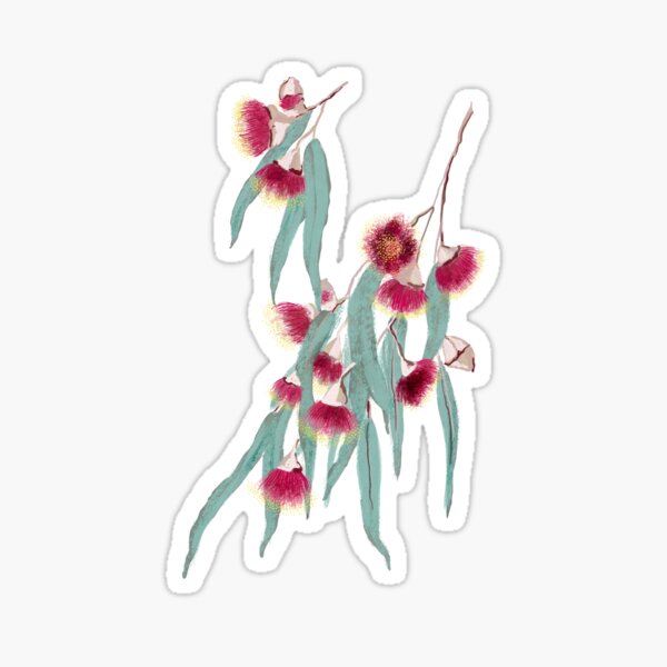 Item preview, Gum tree flowers, australian native plants designed and sold by orangerinka.