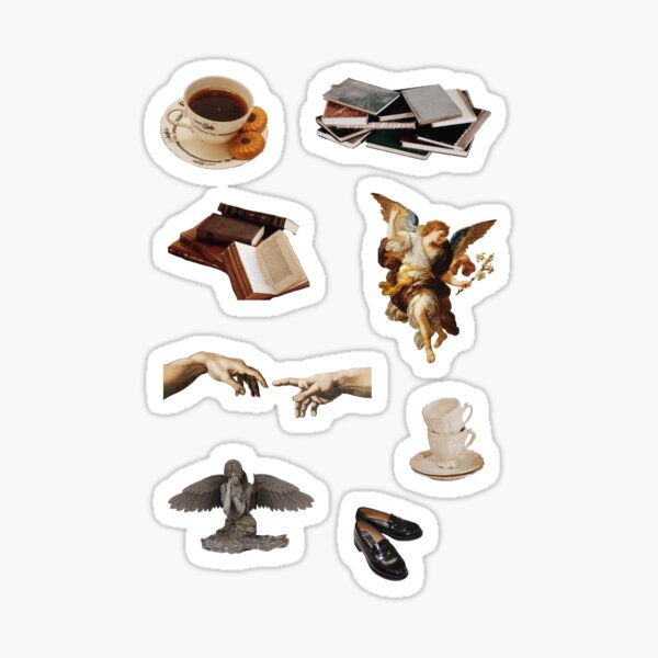 “dark academia inspired sticker set pack” Sticker for Sale by