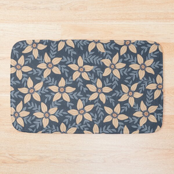 Item preview, Beige flower stars in powdery blue mist designed and sold by runcatrun.