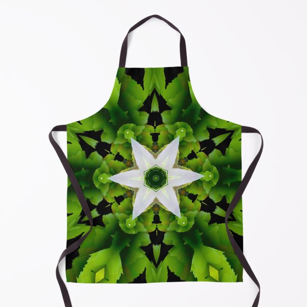 Item preview, star flower mandala in green designed and sold by haroulita.
