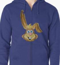 Hase / rabbit Hoodie mit Reißverschluss