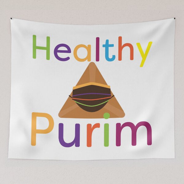 Item preview, Funny colorful healthy Purim greeting designed and sold by sigdesign.