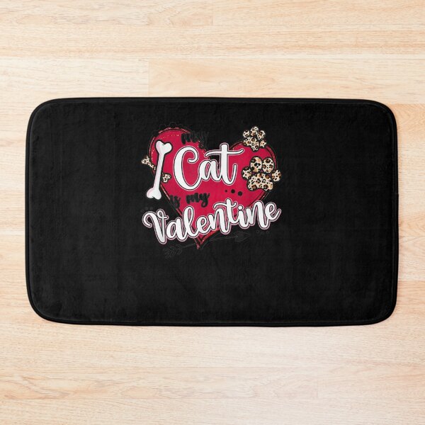 Item preview, My Cat Is My Valentine Red Heart Leopard Paw Cats Valentines designed and sold by shirleyfinley.