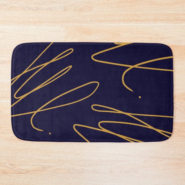 Item preview, Golden scratches on blue background designed and sold by printhappy.