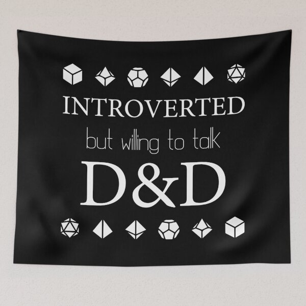 Item preview, Introverted but willing to talk DnD designed and sold by MysticPotato.