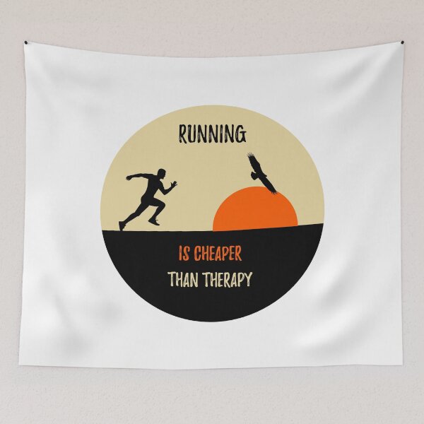 Item preview, running is cheaper than therapy designed and sold by GraphicBit.