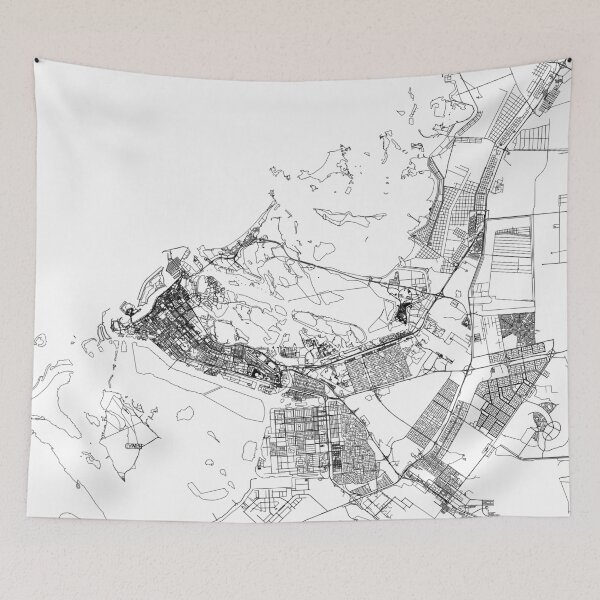 Item preview, Abu Dhabi White Map designed and sold by multiplicitymap.