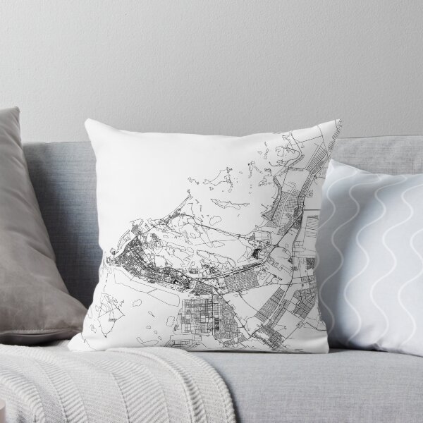 Item preview, Mapa blanco de Abu Dhabi designed and sold by multiplicitymap.