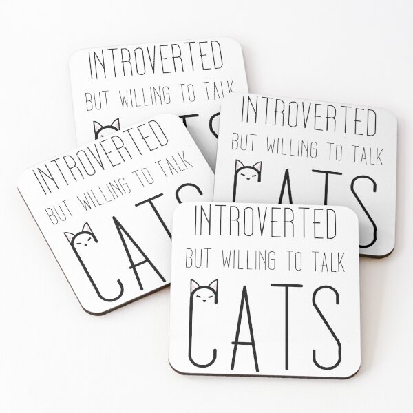 Item preview, Introverted but willing to talk Cats designed and sold by Azjenco.