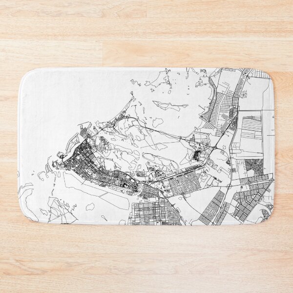Item preview, Abu Dhabi White Map designed and sold by multiplicitymap.