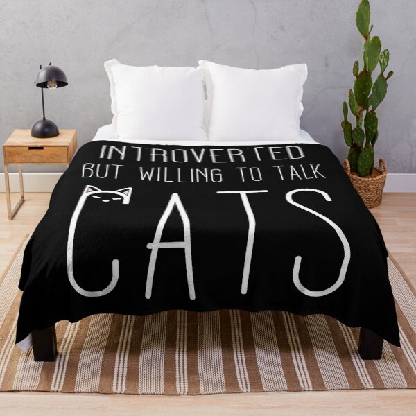 Item preview, Introverted but willing to talk Cats designed and sold by Azjenco.