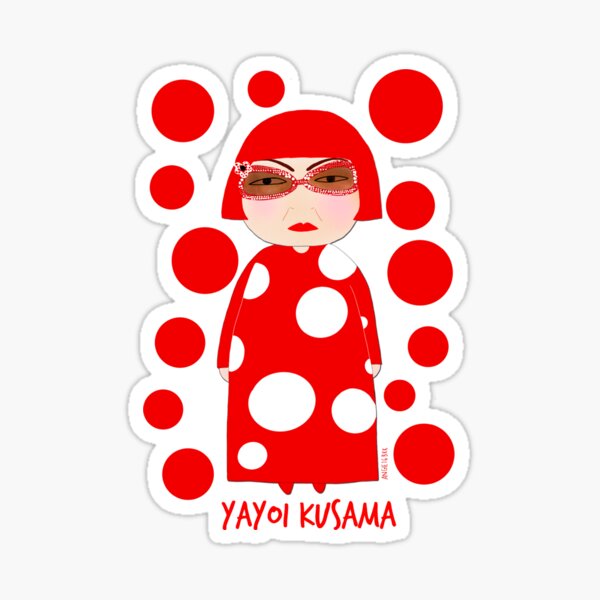 Articles inspirés de points rouges Yayoi Kusama Sticker