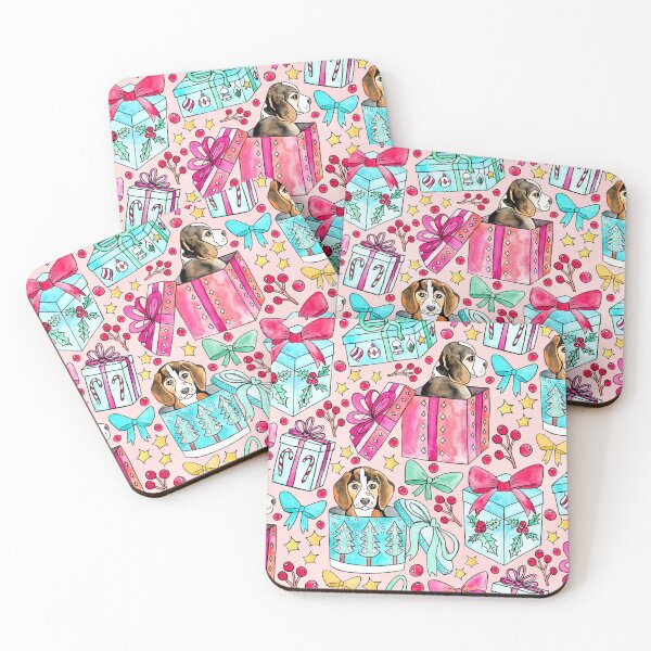 Item preview, Beagles, Boxes & Bows on Bubblegum Pink designed and sold by Tangerine-Tane.