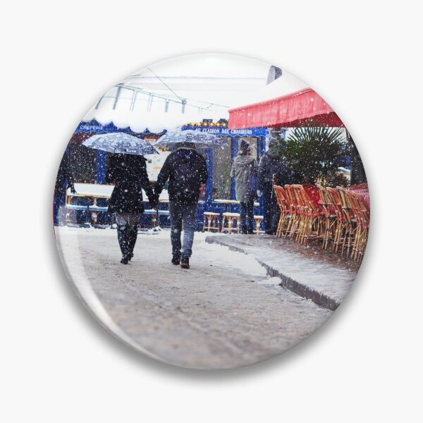 Item preview,  Parisian cafe under the snowfall designed and sold by Rrrainbow.