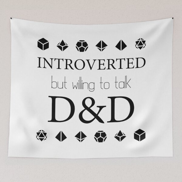 Item preview, Introverted but willing to talk DnD designed and sold by Azjenco.