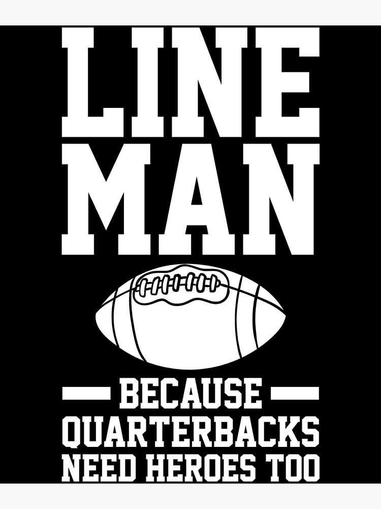 "Football Lineman" Poster for Sale by Mealla Redbubble