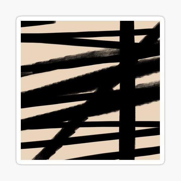 Artikel-Vorschau von SCHWARZ UND BEIGE Linien Grafik P. Soulages Spirit, designt und verkauft von Bebichic.