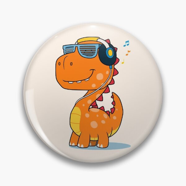 Item preview, Cool Dinosaur listening to Music designed and sold by kalud-zoldyck.