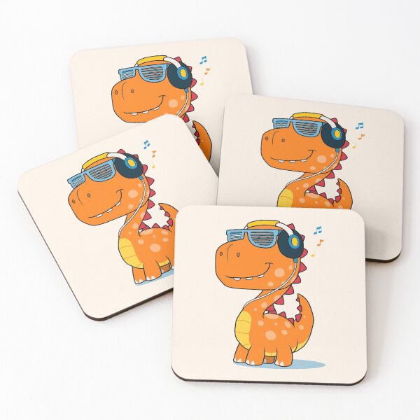Item preview, Cool Dinosaur listening to Music designed and sold by kalud-zoldyck.