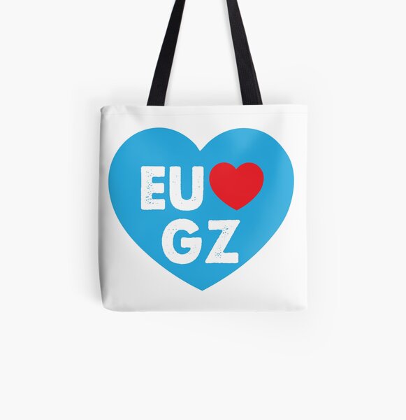 Eu Amo GZ Bolsa estampada de tela