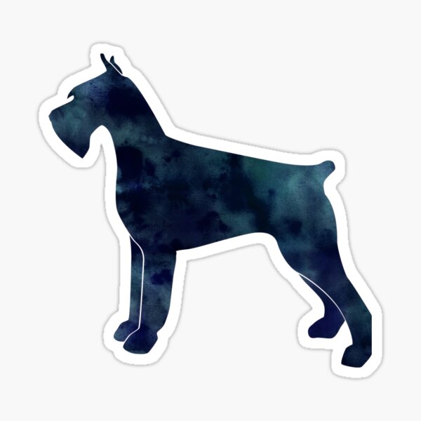 Giant Schnauzer Black Watercolor Silhouette Sticker
