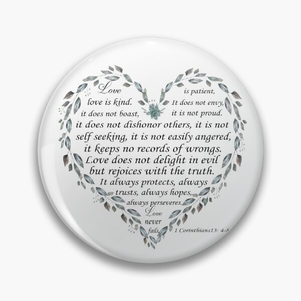 Item preview, Heart of 1 corinthians 13: 4-8 complete bible verse  designed and sold by latiendadearyam.