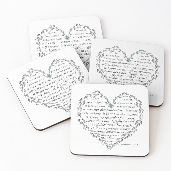 Item preview, Heart of 1 corinthians 13: 4-8 complete bible verse  designed and sold by latiendadearyam.